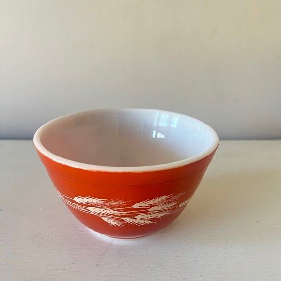 REMOVING SOON FINAL PRICE Vintage Pyrex Orange Autumn Harvest Wheat - Picture 3 of 5